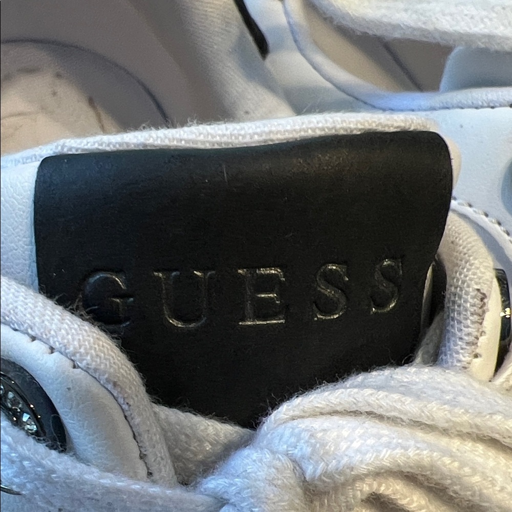GUESS Sendra White Platform Sneakers - Women’s Size 7 EUC - Picture 2 of 11